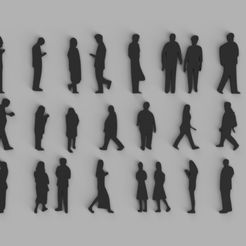 1.jpg Fichier STL SILHOUETTES DE PERSONNES À L'ÉCHELLE 1.100 ET 1.50 - MAQUETTES D'ARCHITECTURE・Modèle pour imprimante 3D à télécharger