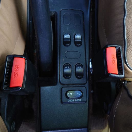 Seat belt buckle release press button cap for Saab 900, 9000, Volvos, etc.