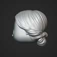 05.png A female head in a POP style. A bridal bun wedding hairstyle. WH_6-1