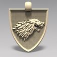 Stark pendant .1.jpg Game of thrones Stark pendant