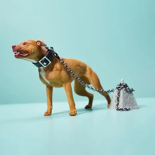 28afa149-e5ec-4578-90a5-1ea147df44cd.webp Chien de garde avec chaîne et poids - Modèle 3D réaliste