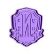 1274 - Logo academia nevermore nunca mas Merlina 8 cm.stl Nevermore / Nevermore academy logo cookie cutter - Merlina / Wednesday