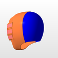 back.png power rangers zeo gold ranger sentry helmet stl file for 3d printing