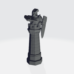 Rook.png Archivo STL Juego de ajedrez para magos de Harry Potter - Torre・Diseño imprimible en 3D para descargar