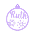 ruth.stl RUTH - Bola de Natal com Nome - Ornamento