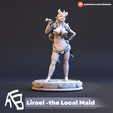 5.png Tiefling  Battle Maid- 72mm & 32mm (Pre-Supported)