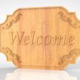 untitled.6.jpg Welcome Sign,wall decor welcome, 3D STL Model, CNC Router Engraver, Artcam, Aspire, CNC files, Wood, Art, Wall Decor, Cnc.