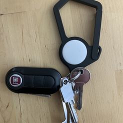 tempImagefHaKSR.jpg STL file Air Tag Key Carabiner・3D printing template to download