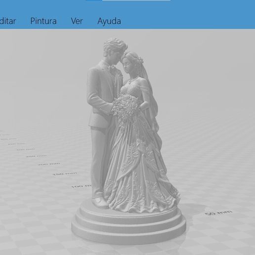 Figura boda clasica – romantica II – cake topper - No AMS / Multi-Part / 3MF included