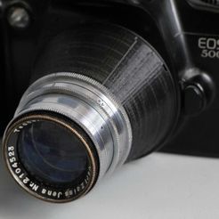reflex Korelle Zeiss Tessar 80-2.8 in EF adapter square.jpg Télécharger le fichier STL Adaptateur entre l'objectif Reflex Korelle et le Canon EF • Objet imprimable en 3D, vintage-lens