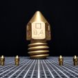 Nozzle-Dispenser_Gold.jpg Nozzle Dispenser - Nozzle Container Organiser / Nozzle Holder Organizer / Nozzle Storage Case / Nozzle Box - Multiple Nozzle Sizes - MK8 Nozzle Head 3D Printers - 100% 3D Printable - No Supports
