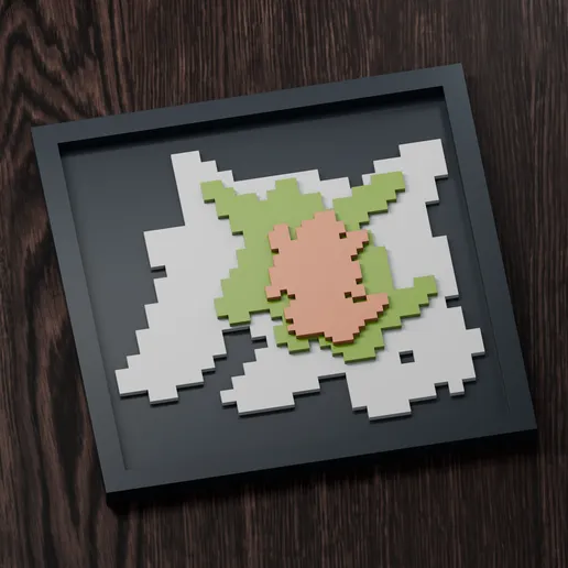 Chesnaught Line - Pokemon Silhouette Frame | Box sprite | STL