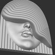 2ZBrush-Document.jpg Female face wall art sculpture relief n 4