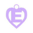 e heart key fob.stl Bens Build E keyfob heart shape