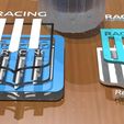 Racing2.jpg Portachiavi e sottobicchieri AFA di ogni squadra PACK Multicolore stampabili e renderizzabili