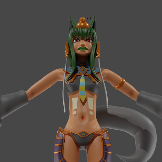 10.png 3d Sculpted Furry Female Model Made in Blender 3d