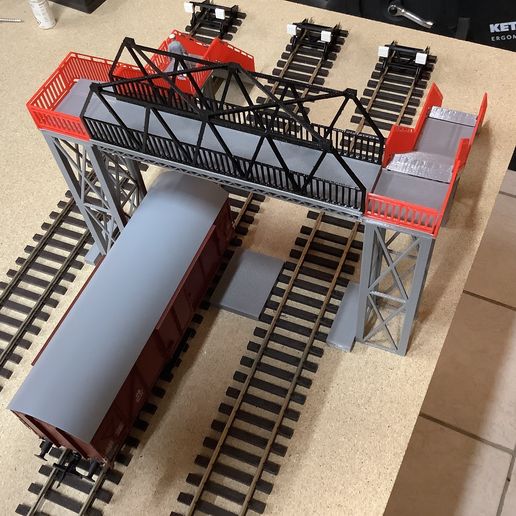 🌉 Pedestrian bridge track 1:45・ STL File for ・Cults