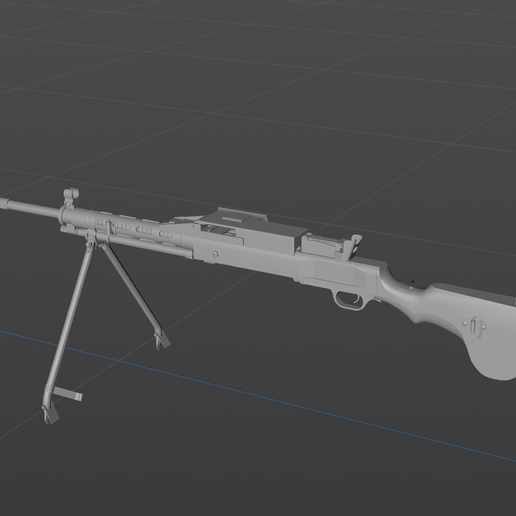 Digital model of the Soviet DP-42 machine gun 3D model