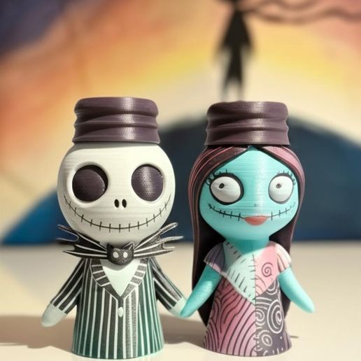 🧂 Jack and Sally Salt n Pepper Shaker Valentines Day Gift 3D