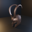 loki render1.png Loki helmet - STl files for 3D printing 3D print model