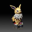 Jeoteon03.jpg Jolteon - EEVEE EVOLUTION-POKÉMON FIGURINE - 3D PRINT MODEL