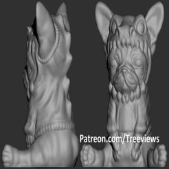 Bulldoghoodiemarca.jpg Бесплатный 3D файл Толстовка с капюшоном "Бульдог" без поддержки・3D-печатная модель для загрузки