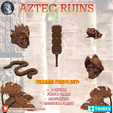 aztecprops.png STL file Aztec Deco Props (Pre-supported)・3D printing idea to download