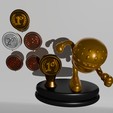 5.png Running Burger Trophy – 1st to 5th Place Set (3D Printable Model)