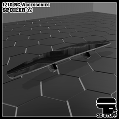 STL file 1:10 & 1:24 RC - Spoiler 5・3D printing template to download・Cults