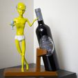 BURNS NAKED JPG.JPG STL file Mr. Burns Naked Wine Holder・3D printable design to download