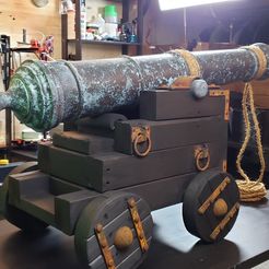 2.jpg STL file Lifesize 18th Century Naval Cannon STLs・3D printable design to download