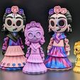 CATRINA-01.jpg Catrina - Diseño tradicional mexicano impreso en su sitio, articulado y sin soportes