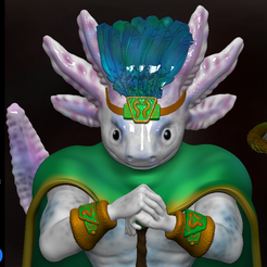 1.png OBJ file Aztec Warrior Ajolote and Quetzalcoatl・3D printer model to download