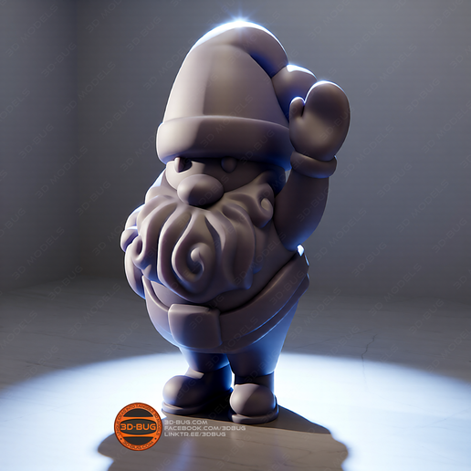 🎅 Stylized Santa・ STL File for 3D printing・Cults