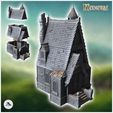 1-PREM.jpg Large medieval mansion with access staircase and tiled roof (35) - Medieval Middle Earth Age 28mm 15mm RPG Shire
