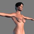 9.jpg Animated Naked woman-Rigged 3d game character Low-poly 3D model