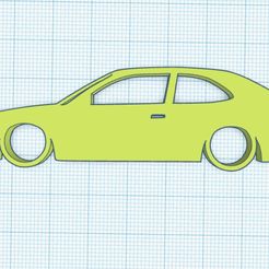 Web-capture_12-11-2023_154355_www.tinkercad.com.jpeg Брелок для ключей Toyota Corolla AE100 3D Door Hatchback Silhouette