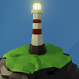 side.png Lighthouse Low Poly