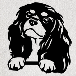 Imagen1-COCKER-SPANIEL.png Fichier STL ART MURAL CHIEN COCKER DÉCORATION 2D・Plan pour impression 3D à télécharger