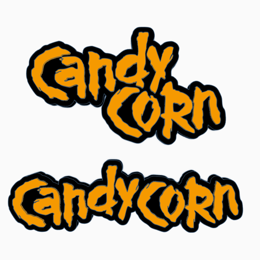 🍬 2x CANDY CORN Logo Display by MANIACMANCAVE3D・ STL File for 3D