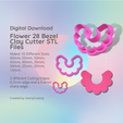 Cover-7.png Flower 28 Clay Cutter - Hoop STL Digital File Download- 10 sizes and 2 Earring Cutter Versions, cookie cutter