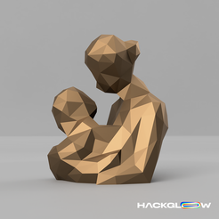 motherday-cults.png Low Poly Mother and child figure 🌺 #MOTHERSCULTS