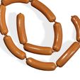 3E.jpg SAUSAGE PORK MEAT FOOD 3D MODEL - 3D PRINTING - STL - OBJ - FBX - 3D PROJECT SAUSAGE PORK MEAT FOOD PIG - frankfurter - HOT DOG - banger