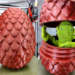 Cover.jpg Archivo STL gratuito Huevo de dragón extra grande con hilos - (versión a escala del 300%)・Design para impresora 3D para descargar, tonyyoungblood