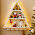 Wall-Display-8.png 3D Imprimible Árbol de Navidad Estante Decoración Set,Festivo Pared Mostrar STL y OBJ Archivos,Holiday Ornamento Estante Diseño,Navidad Decoración del Hogar 3D Imprimir