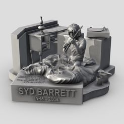 3.jpg STL-Datei Syd Barrett - Pink Floyd, Sterne 3D-Drucken herunterladen • 3D-druckbare Vorlage, ronnie_yonk