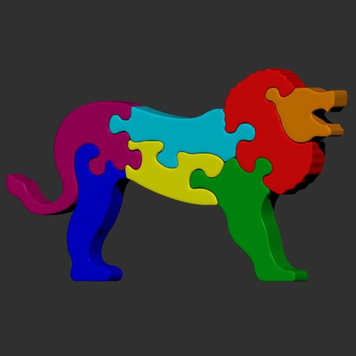 Lion puzzle jigsaw