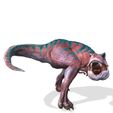 4.jpg REX DINOSAUR Tyrannosaurus Rex FOREST NATURES HUNTER RAPTOR TIGER RIGGED ANIMATED BLEND FILE FBX STL OBJ PREHISTORIC