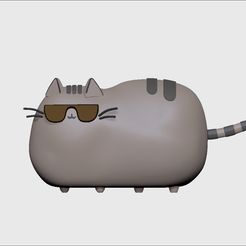 1.jpg 3D file Cool Pusheen - Cat・Template to download and 3D print
