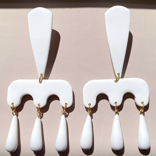 POLYMER CLAY CUTTER ELEGANT PENDANT X3 SIZES 3D model